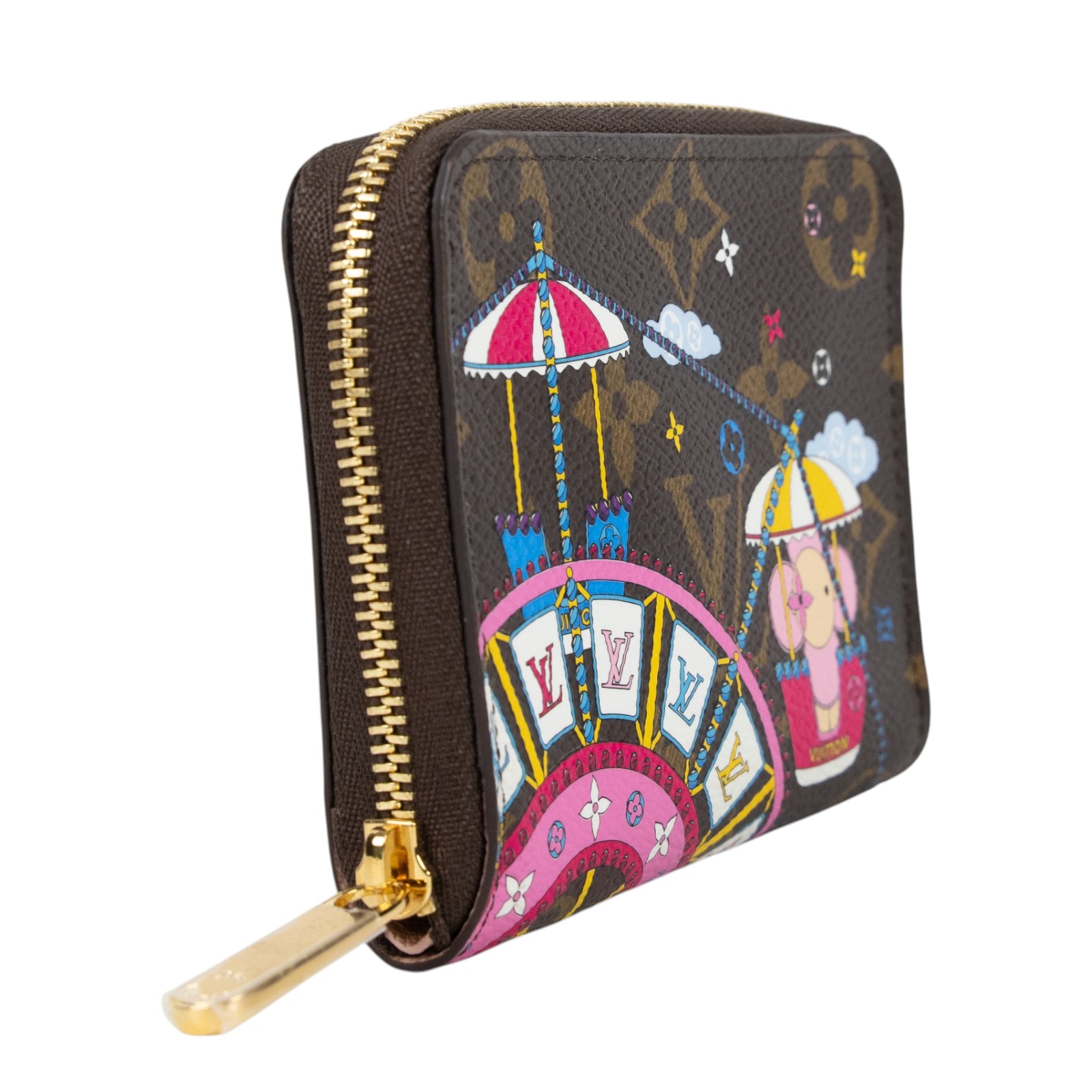 路易威登 LOUIS VUITTON Zippy 零錢包 卡片包 錢包 Vivienne M69745 原花2020聖誕拉鍊零錢包 防塵袋/原廠盒子