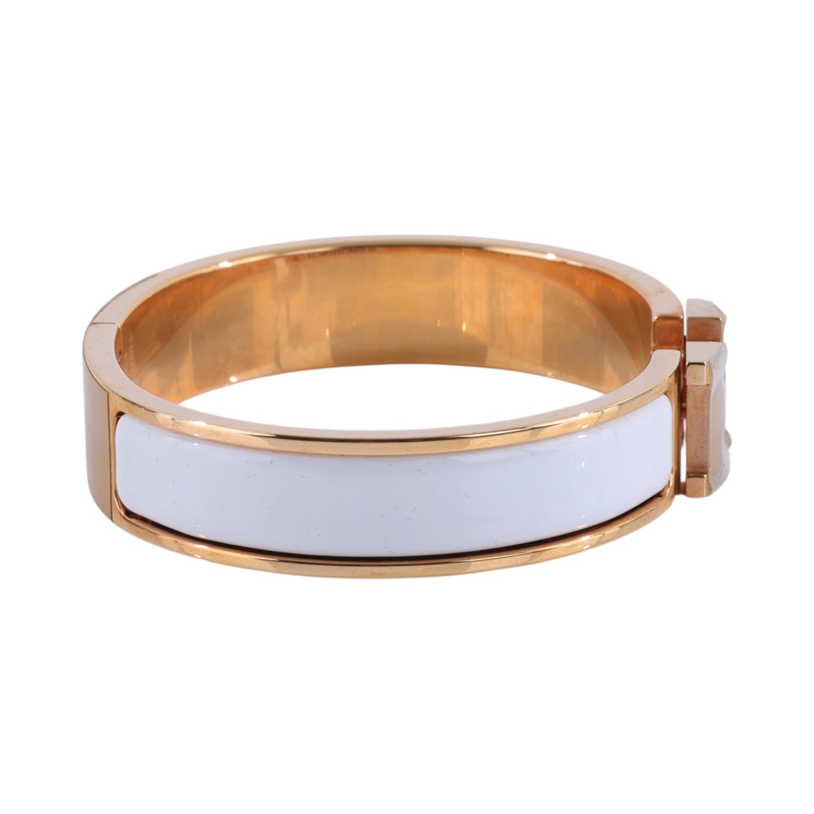 愛馬仕 Hermes Clic H PM 手環 白色 H700001FO31PM /FI1129 白金CLIC H手環 原廠盒子/防塵袋