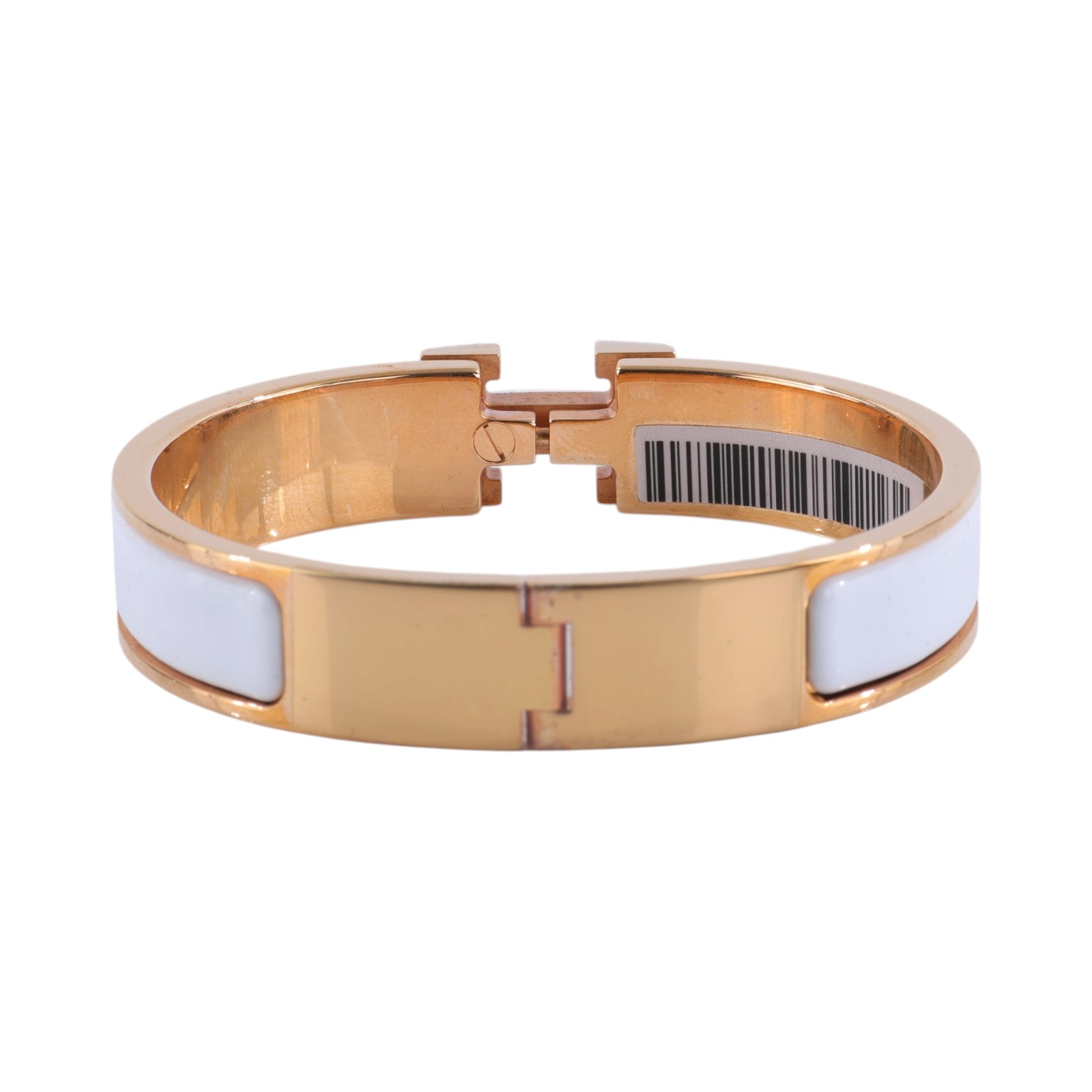 愛馬仕 Hermes Clic H PM 手環 白色 H700001FO31PM /FI1129 白金CLIC H手環 原廠盒子/防塵袋