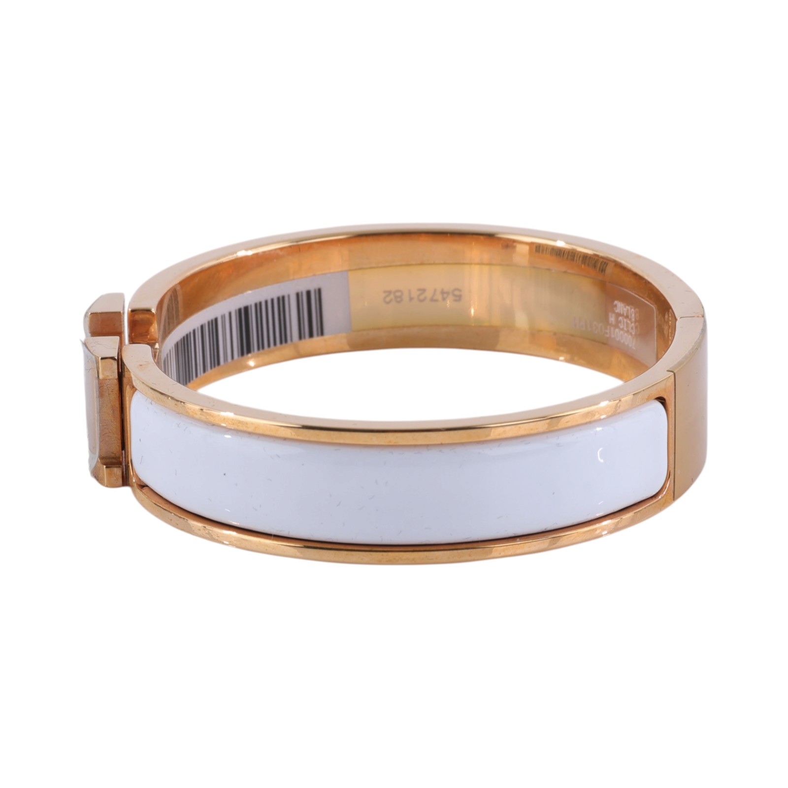 愛馬仕 Hermes Clic H PM 手環 白色 H700001FO31PM /FI1129 白金CLIC H手環 原廠盒子/防塵袋