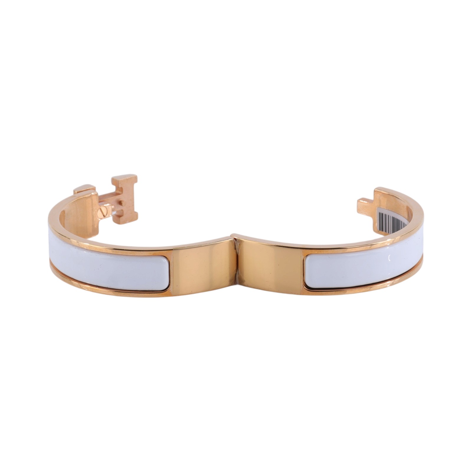 愛馬仕 Hermes Clic H PM 手環 白色 H700001FO31PM /FI1129 白金CLIC H手環 原廠盒子/防塵袋