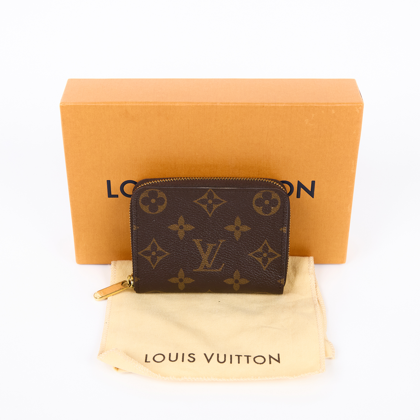 路易威登 LOUIS VUITTON 拉鏈零錢包 經典帆布 M60067 原花拉鍊短夾 原廠盒子/防塵袋