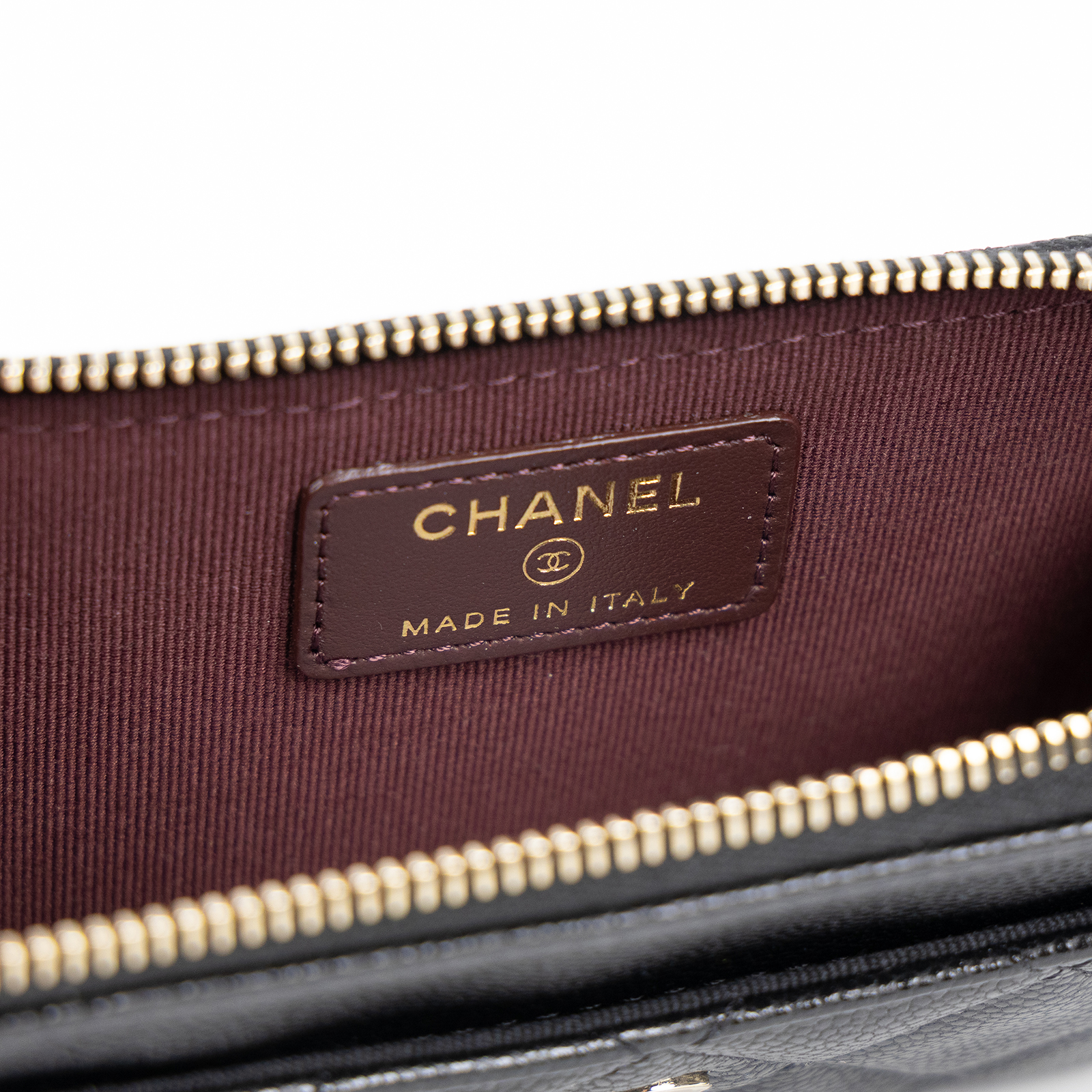 香奈兒 CHANEL CC logo 菱格紋 拉鍊 卡夾 零錢包 AP3179 晶片款 黑荔枝L拉鍊卡包 原廠盒子/防塵袋