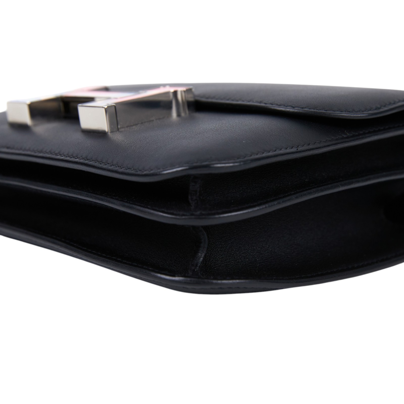 愛馬仕 Hermes Constance Bag 康康包 MIni 18  銀色五金 黑色 H082392CKAB /ZCT219UD  防塵袋/購買證明影本