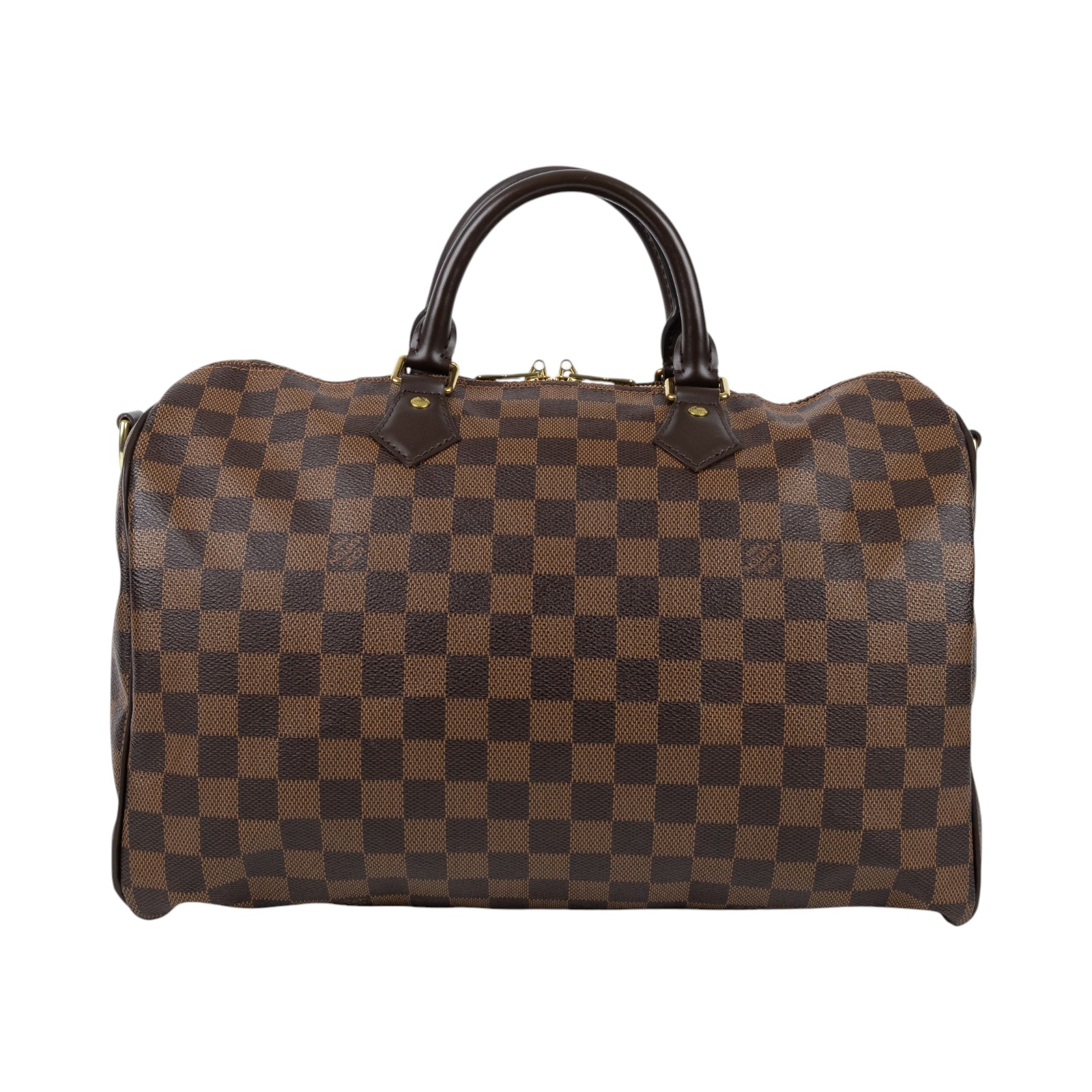 路易威登 LOUIS VUITTON Speedy Bandoulière  35 棕棋盤 手提 斜背 波士頓包 N41366  防塵袋/背帶/鎖組