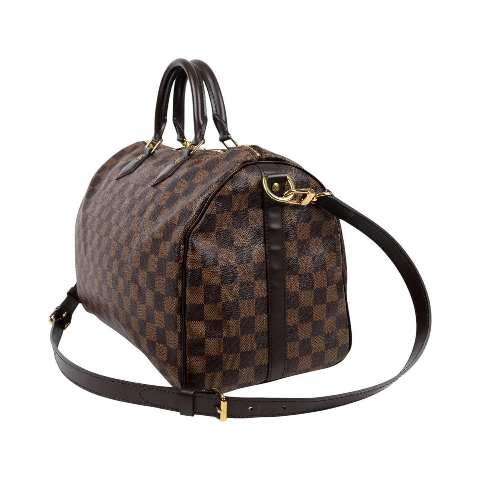 路易威登 LOUIS VUITTON Speedy Bandoulière  35 棕棋盤 手提 斜背 波士頓包 N41366  防塵袋/背帶/鎖組